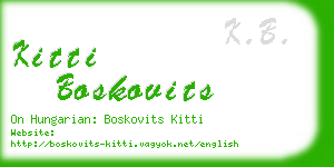 kitti boskovits business card